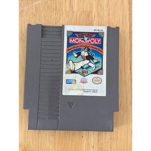 Monopoly Nintendo NES Video Game Cartridge Parker Brothers NES-6B-USA 1991